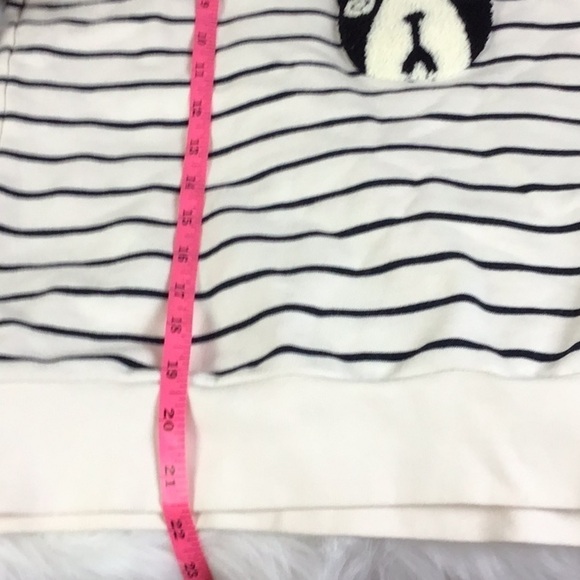 BANANA Republic Women’s Small Sweatshirt French Bulldog B&W Striped Sweatshirt - Picture 6 of 9